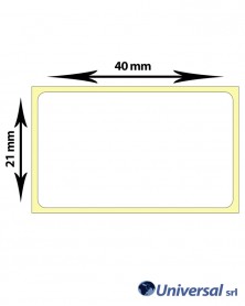 Rotolo etichette termiche 40x21 mm