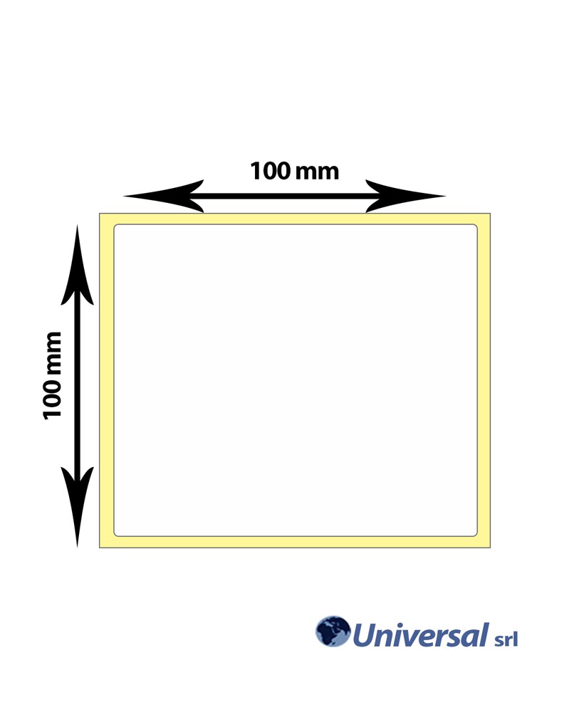 Rotolo etichette vellum 100x100 mm