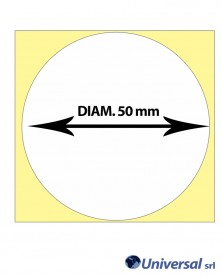 Rotolo etichette termiche Rotonde Diam. 50 mm